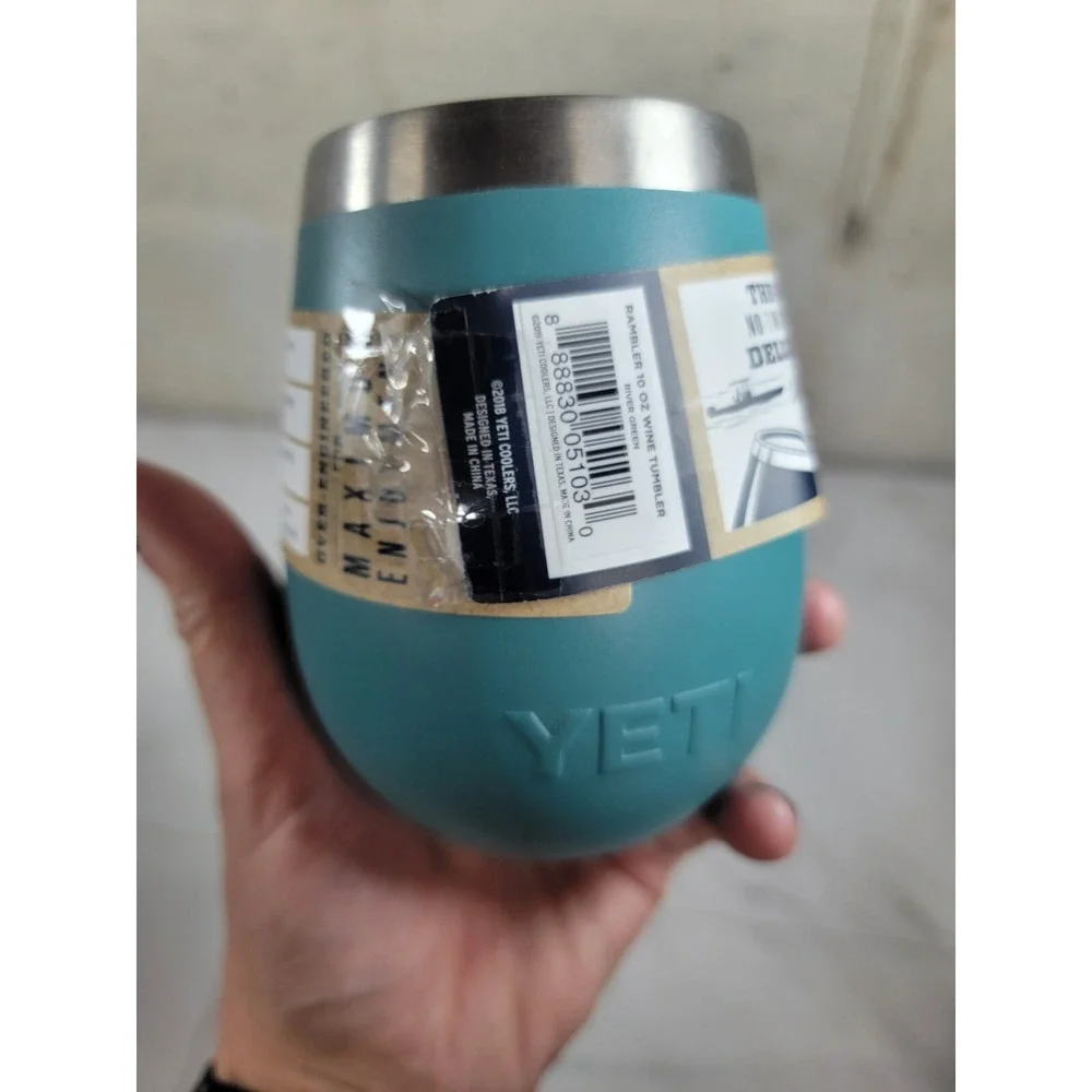 YETI‎ Rambler 10 oz Wine Tumbler River Green Retired Color No Lid